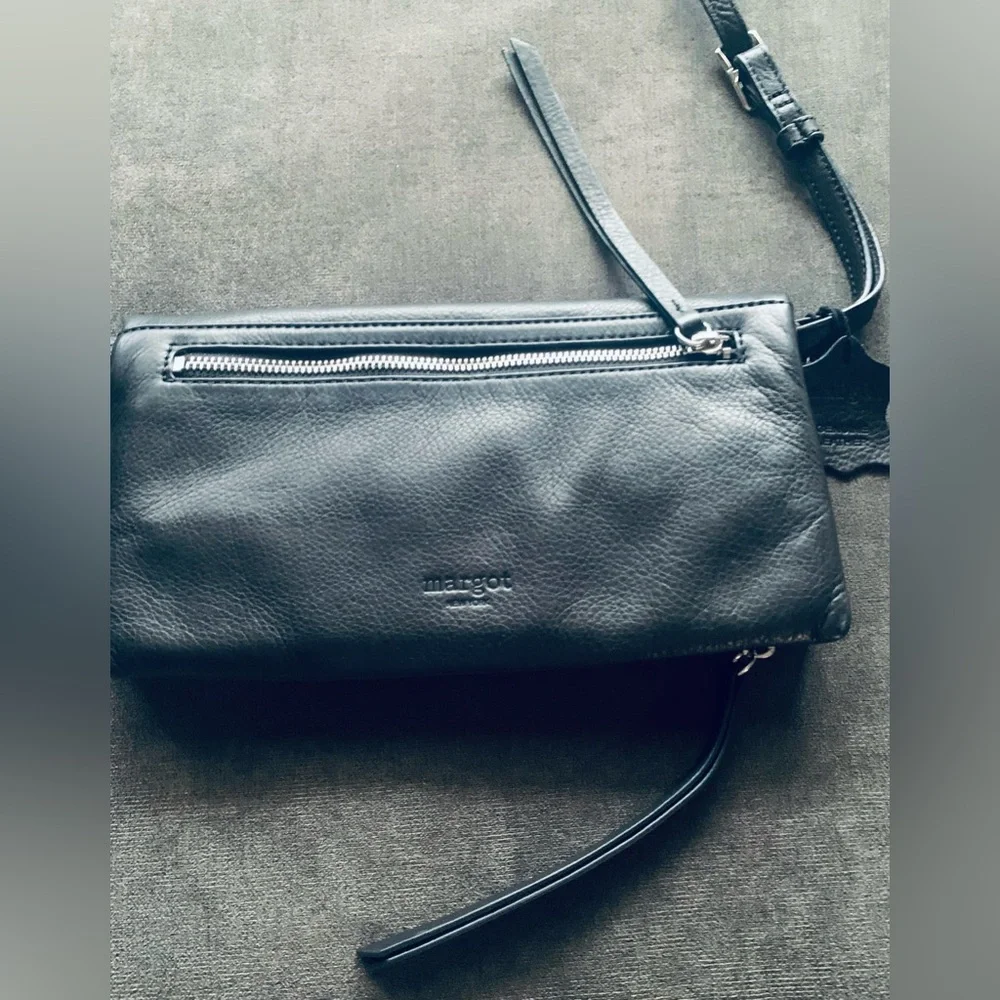 Margot crossbody black genuine leather‎